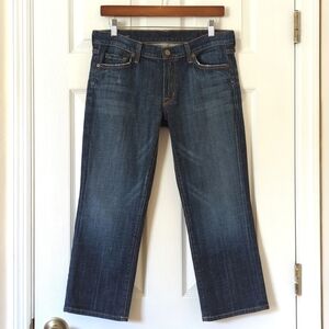 Citizens Of Humanity Kelly Dark Wash Low Waist Straight Cropped Capri Jeans 30